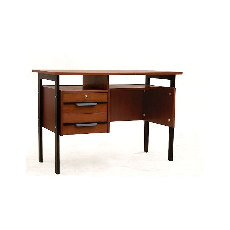 Vintage modernist wooden desk, 1960-1970