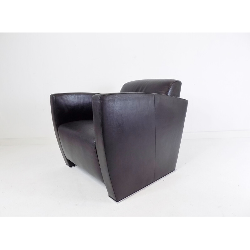 Fauteuil vintage De Sede en cuir par Jean-Pierre Dovat