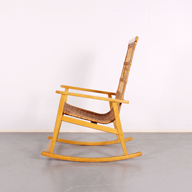 Vintage wood rocking chair by Uluv