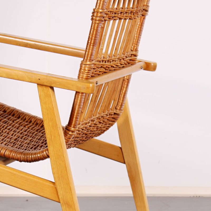 Vintage-Schaukelstuhl aus Holz von Uluv