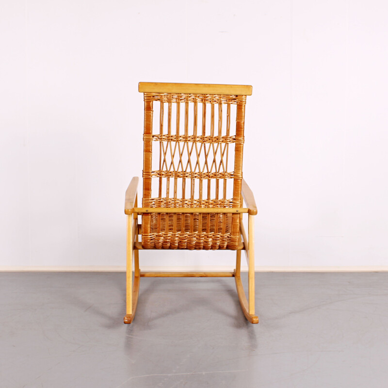 Vintage wood rocking chair by Uluv