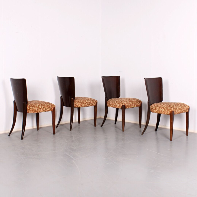 Set of 4 vintage dining chairs by Up Závody