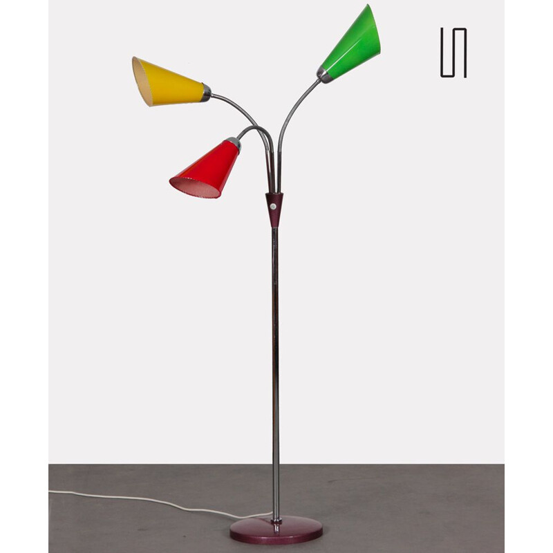 Vintage metal floor lamp by Lidokov, 1960