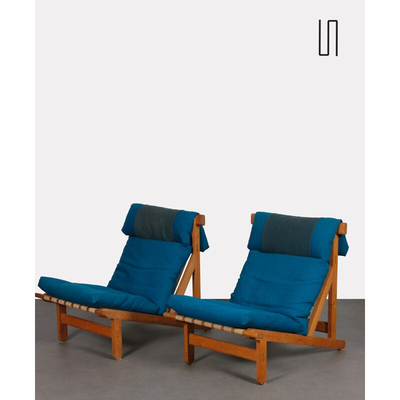 Pair of vintage armchairs by Bernt Pedersen for Worts Mobelsnedkeri, 1960