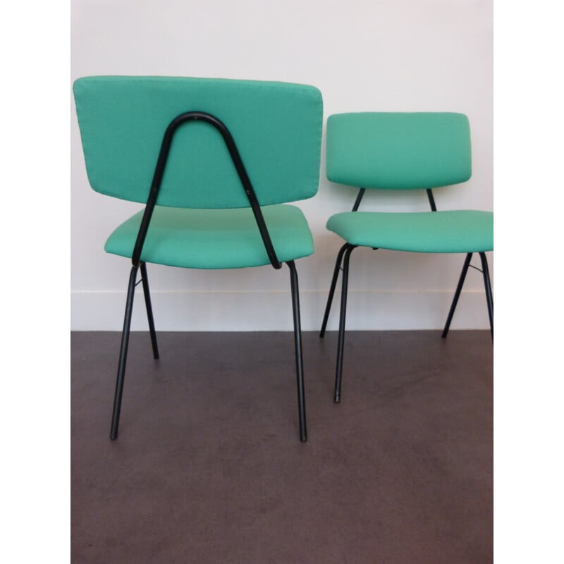 Set of 4 compass chairs, Pierre GUARICHE - 1950s