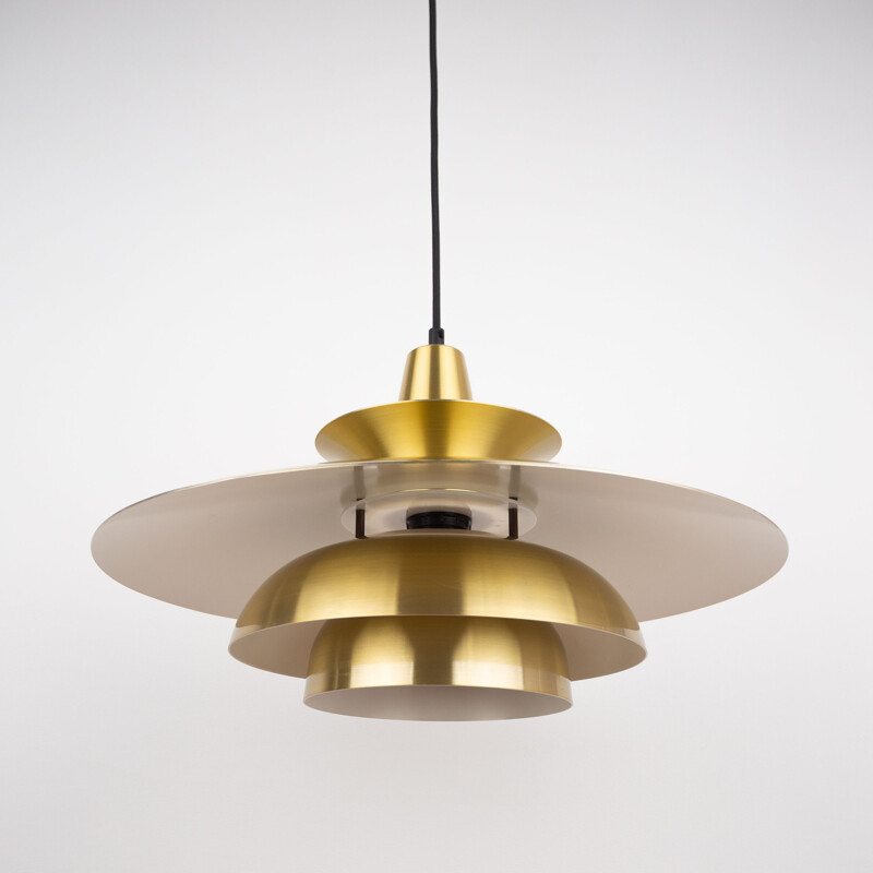 Danish vintage pendant lamp Roma by Junge, Denmark 1980s