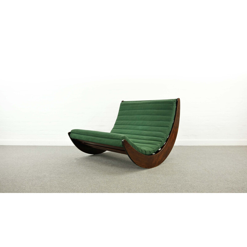 Vintage Tandem Relaxer 2-seat rocking chair by Verner Panton for Rosenthal, Germany 1974