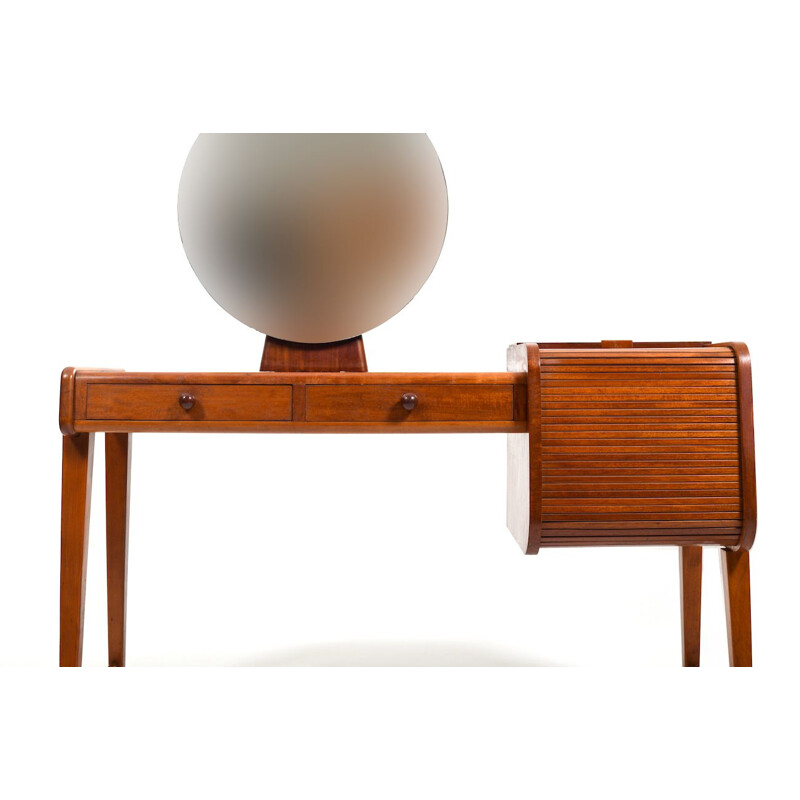 Danish vintage teak & oakwood dressing table, 1950