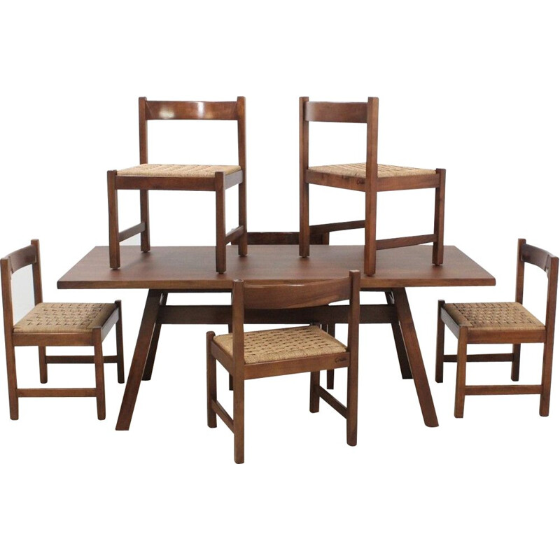 Vintage Torbecchia dining set by Giovanni Michelucci, 1960s