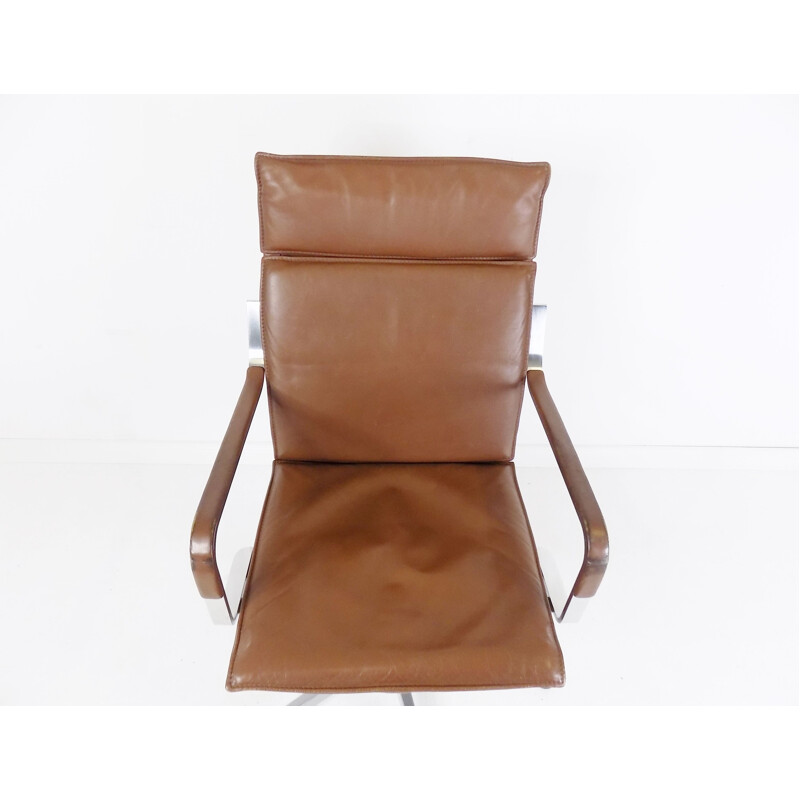 Vintage Art Collection leather office chair by Rudolf Glatzel for Knoll