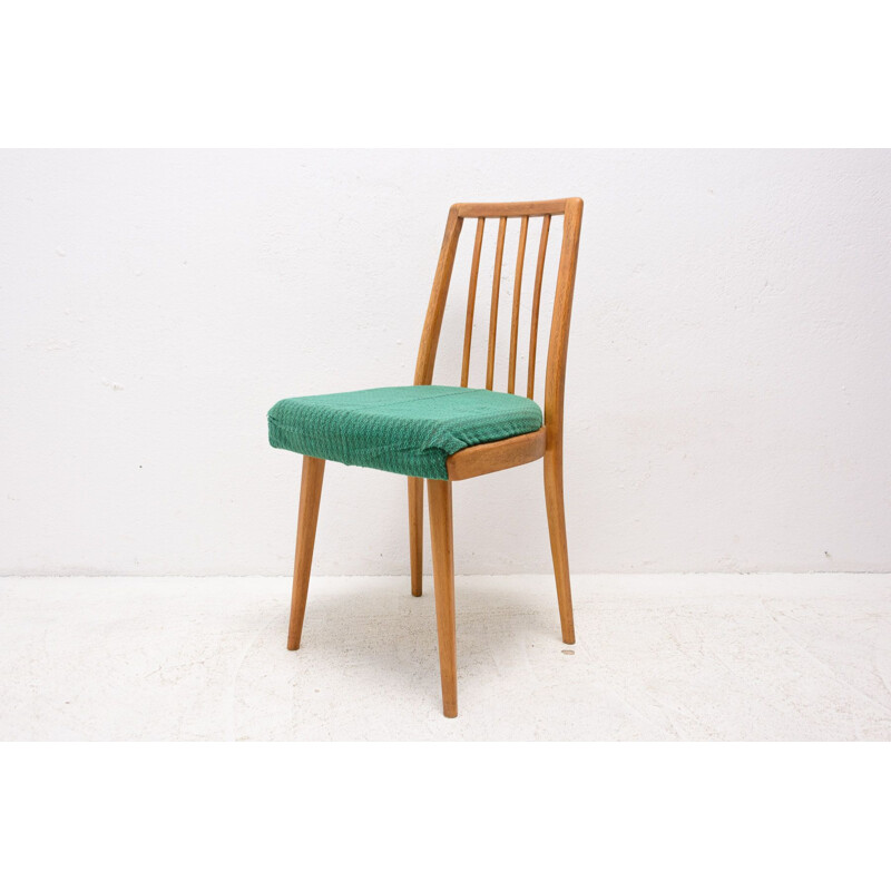 Conjunto de 4 cadeiras de madeira de faia vintage, Checoslováquia 1960