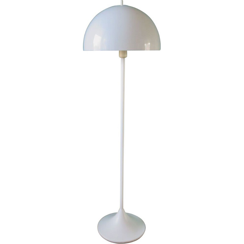 Vintage white floor lamp, Denmark 1975