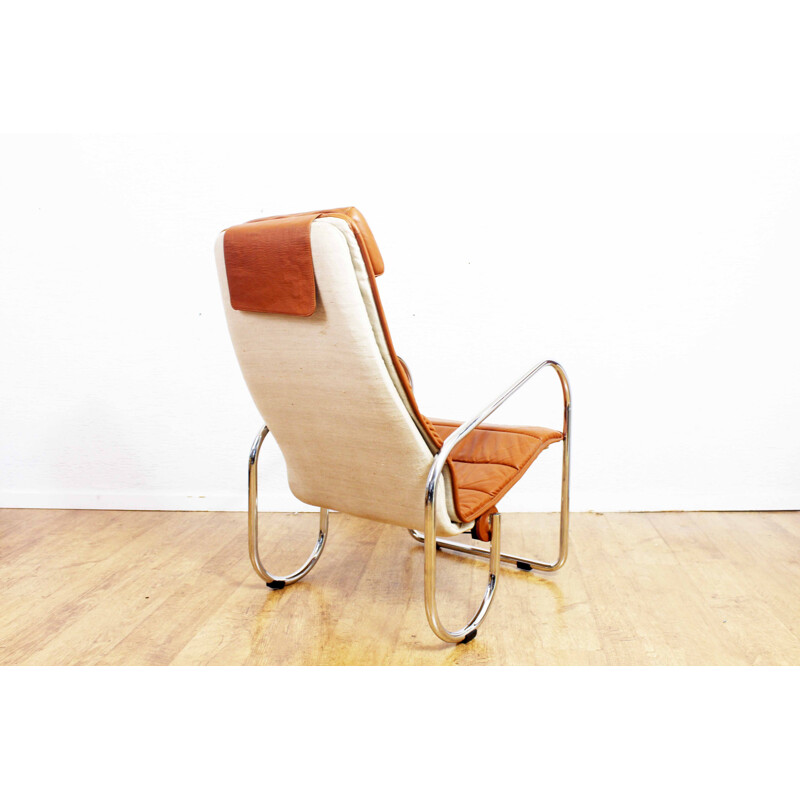Vintage lederen fauteuil, Italië