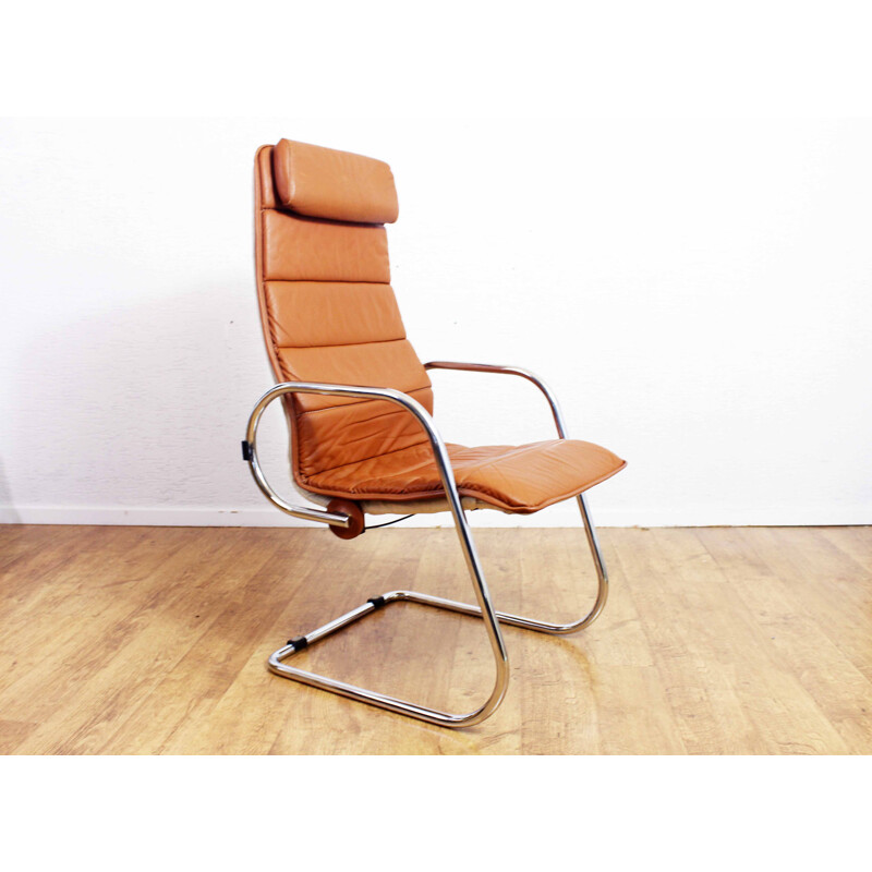 Vintage lederen fauteuil, Italië