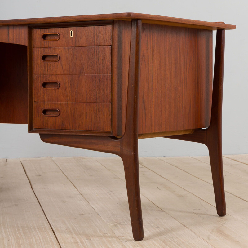 Teak vintage desk by Svend Aage Madsen for H.P. Hansen, Denmark 1960s