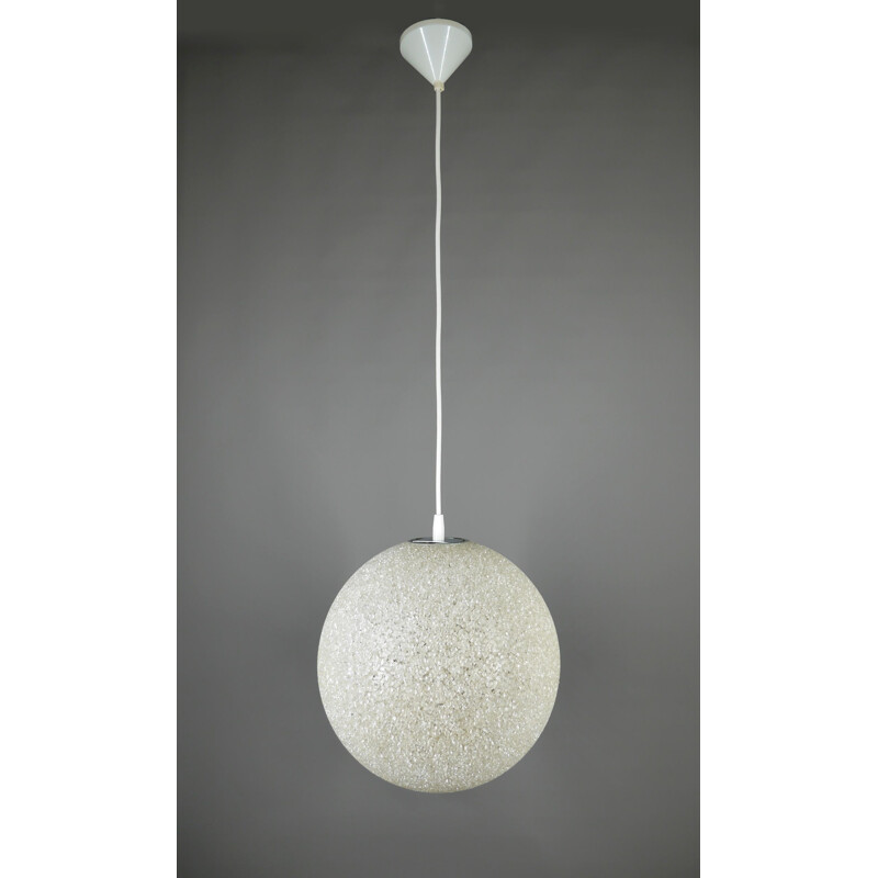 Vintage granular globe pendant lamp, Germany 1970s