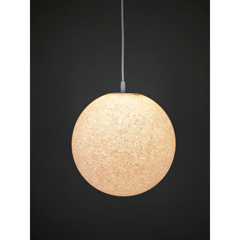 Vintage granular globe pendant lamp, Germany 1970s