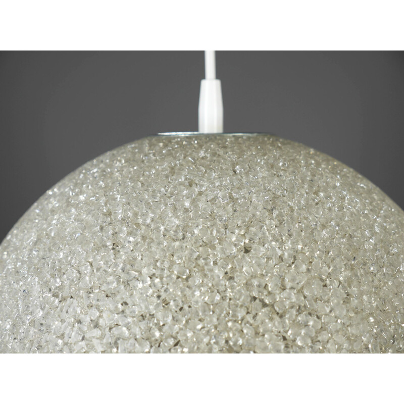 Vintage granular globe pendant lamp, Germany 1970s