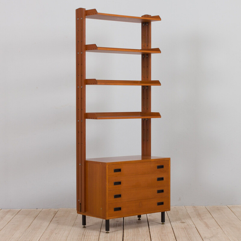 Vintage teak wall unit, Italy 1970