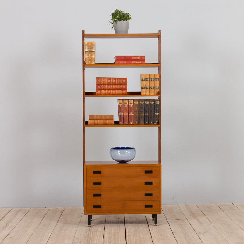 Vintage teak wall unit, Italy 1970