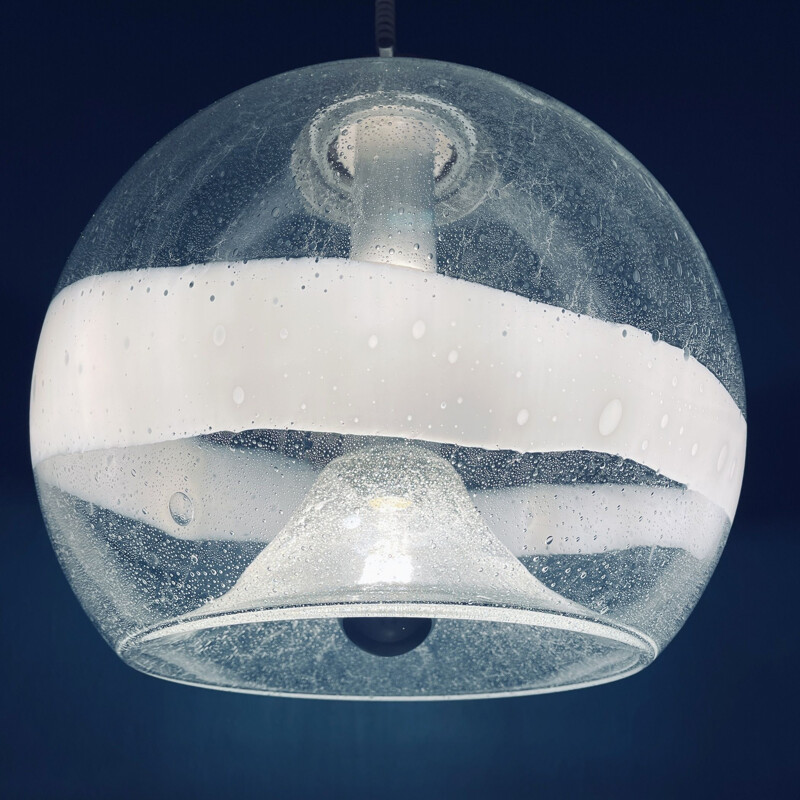 Vintage Murano glass pendant lamp by Ettore Fantasia and Gino Poli for Sothis Murano, Italy 1960s