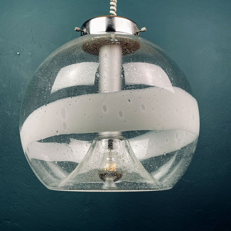 Vintage Murano glazen hanglamp door Ettore Fantasia en Gino Poli voor Sothis Murano, Italië 1960