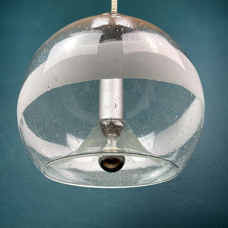Vintage Murano glass pendant lamp by Ettore Fantasia and Gino Poli for Sothis Murano, Italy 1960s