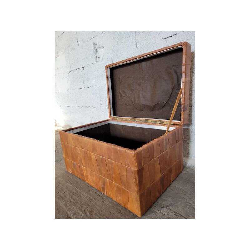Vintage leather patchwork chest from De Sede