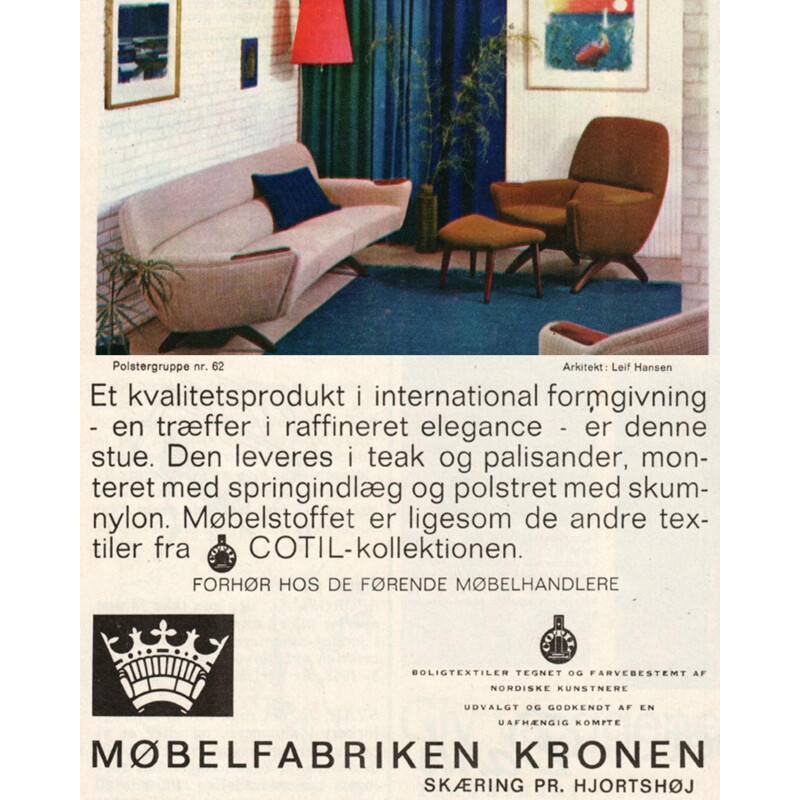 Danish vintage armchair by Leif Hansen, 1960s