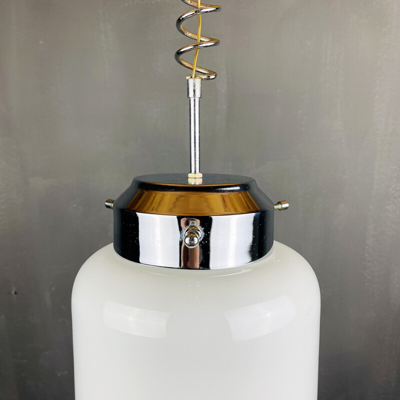 Vintage murano glass pendant lamp by Carlo Nason for Mazzega, Italy 1960