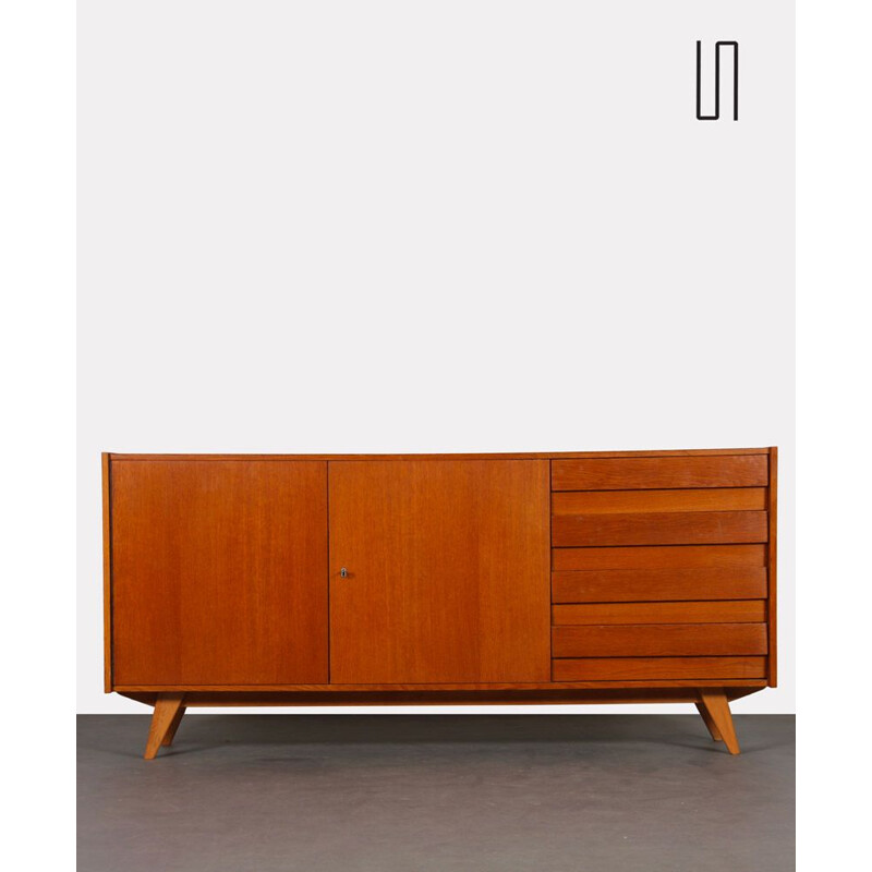 Vintage oakwood sideboard by Jiroutek for Interier Praha, 1960