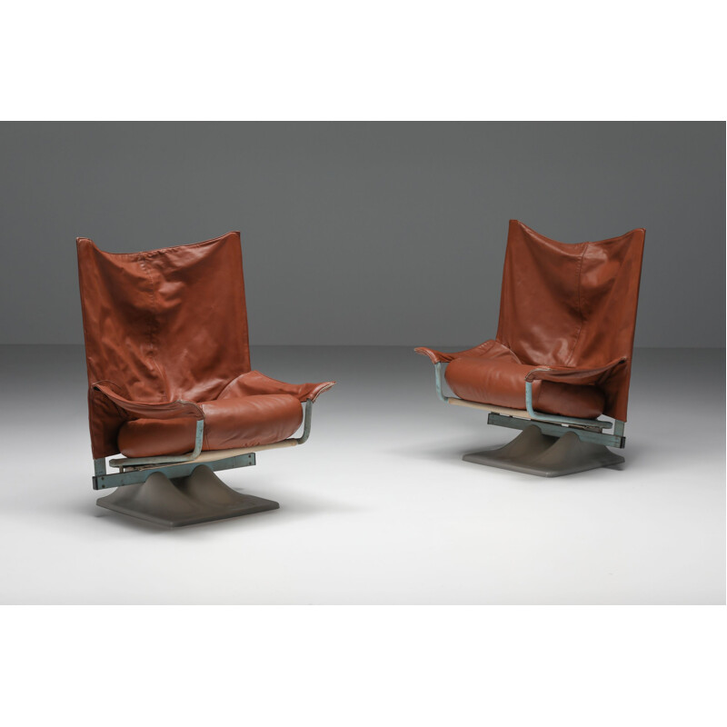 Pair of vintage armchairs "Aeo" by Paolo Deganello for Cassina, 1973