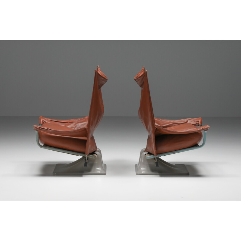 Pair of vintage armchairs "Aeo" by Paolo Deganello for Cassina, 1973