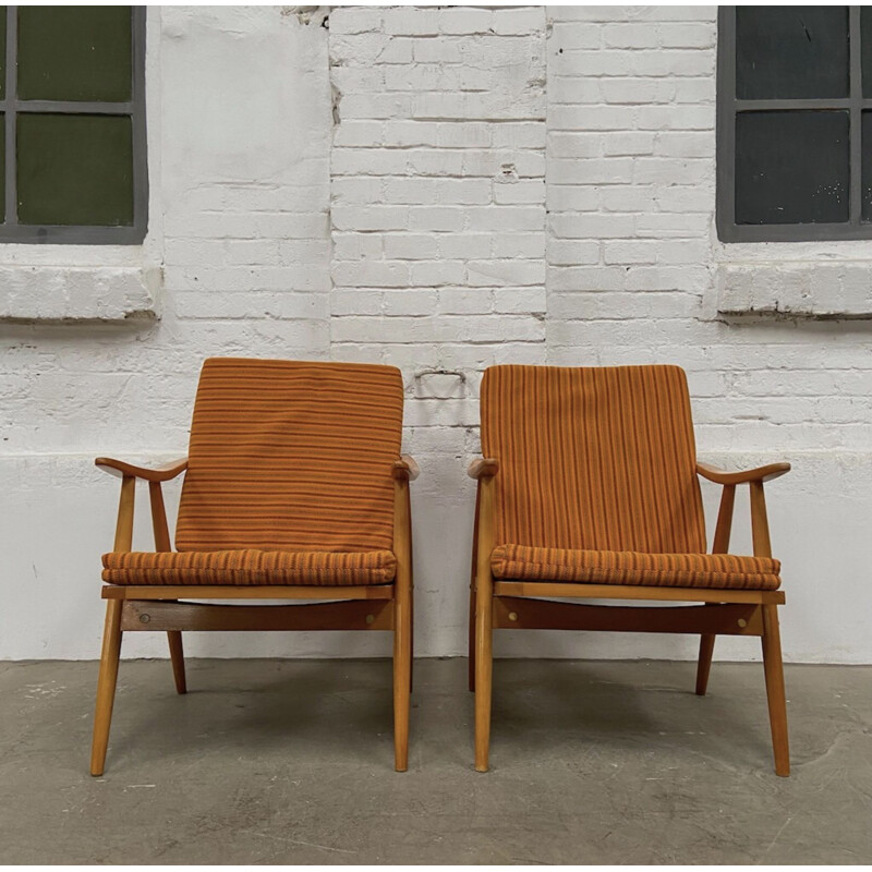 Pair of vintage armchairs Ton, 1960s