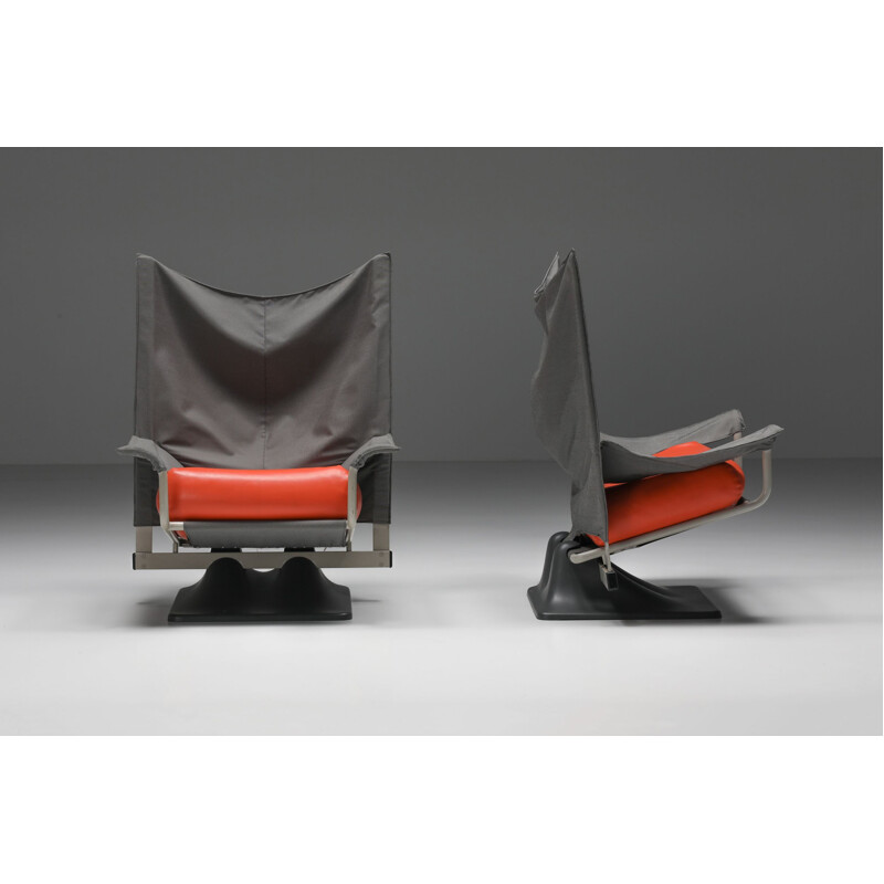 Pair of vintage armchairs "Aeo" by Paolo Deganello, 1973