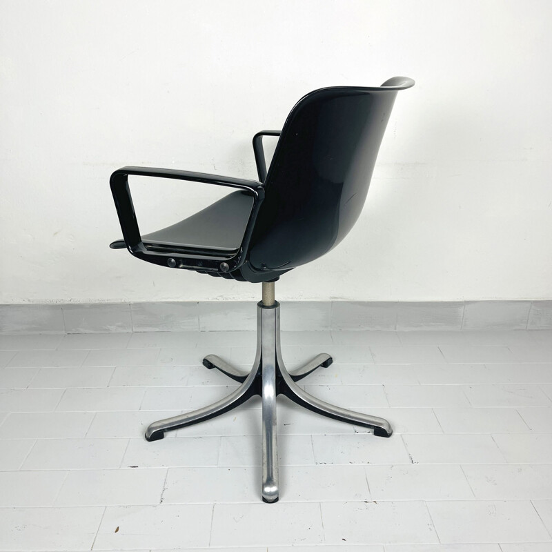 Vintage Modus Office fauteuil in kunststof van Osvaldo Borsani voor Tecno, Italië 1970