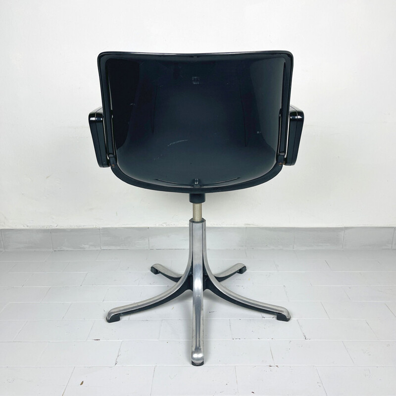 Vintage Modus Office fauteuil in kunststof van Osvaldo Borsani voor Tecno, Italië 1970