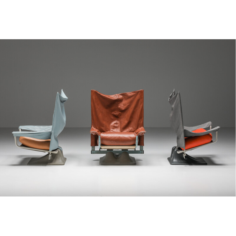 Pair of vintage armchairs "Aeo" by Paolo Deganello, 1973