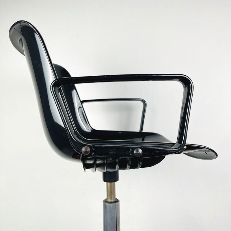 Vintage Modus Office fauteuil in kunststof van Osvaldo Borsani voor Tecno, Italië 1970