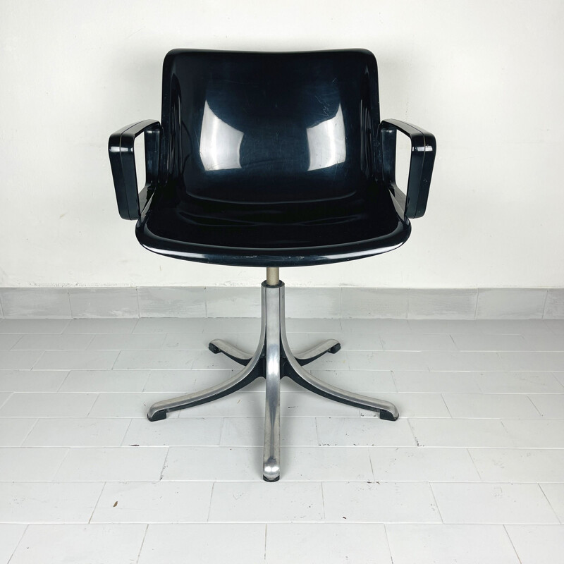 Vintage Modus Office fauteuil in kunststof van Osvaldo Borsani voor Tecno, Italië 1970