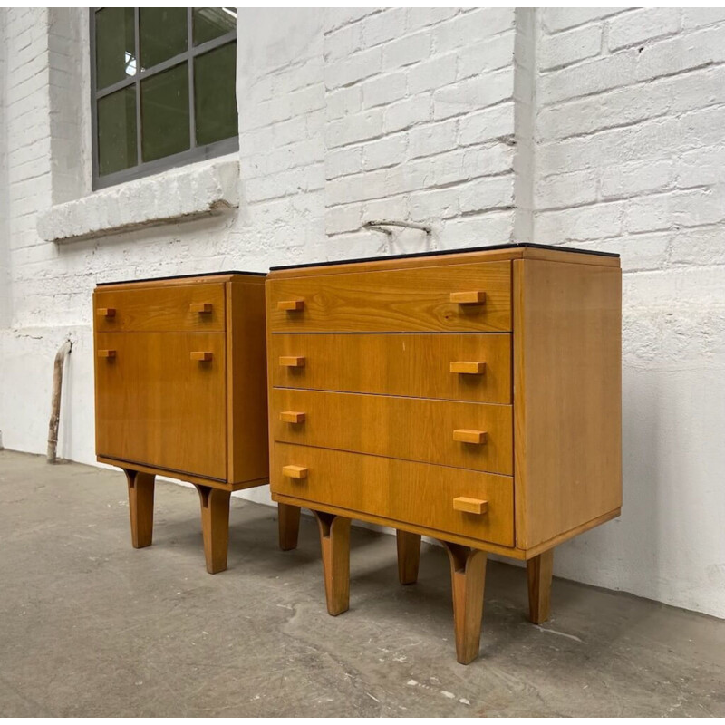 Pair of vintage night stands by Frantisek Mezulanik for Nový domov np Spišská Nová Ves, 1970s