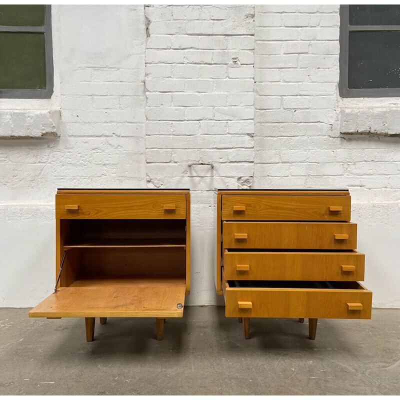 Pair of vintage night stands by Frantisek Mezulanik for Nový domov np Spišská Nová Ves, 1970s