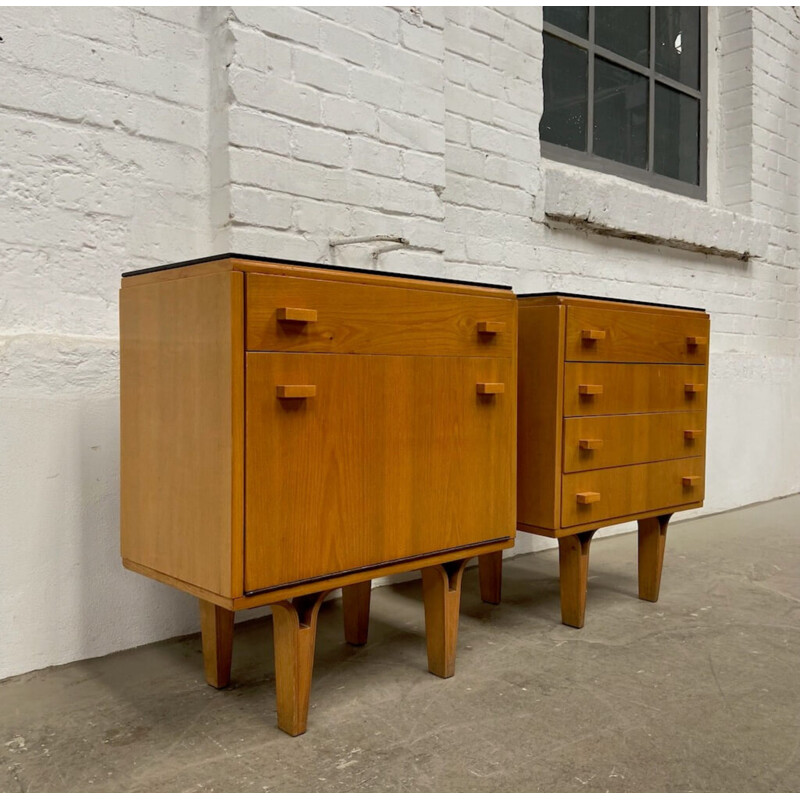 Pair of vintage night stands by Frantisek Mezulanik for Nový domov np Spišská Nová Ves, 1970s