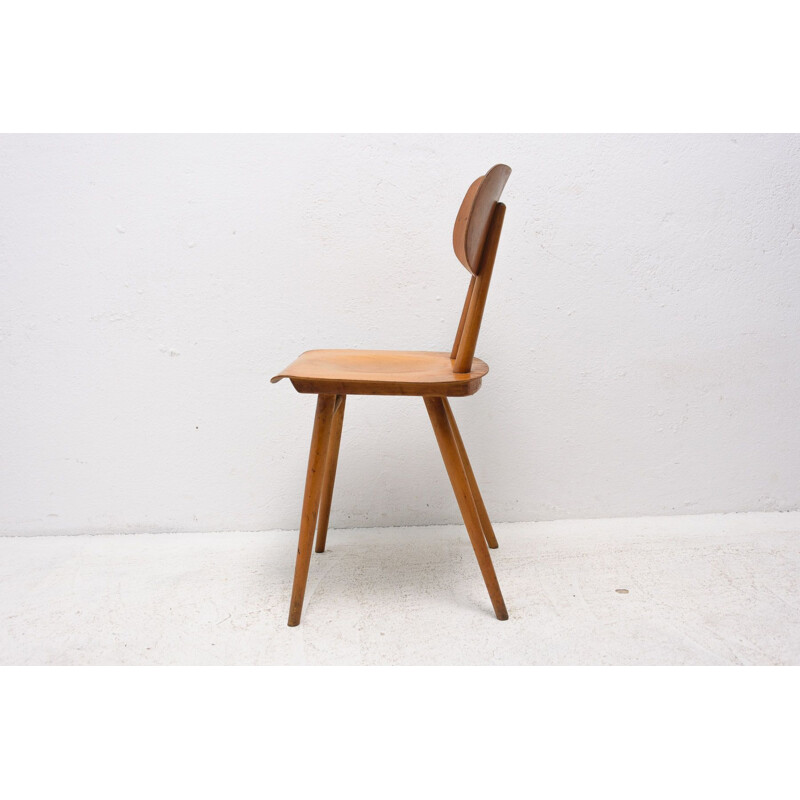Satz von 4 Vintage-Stühlen aus Buchenholz von Ton, Tschechoslowakei 1960