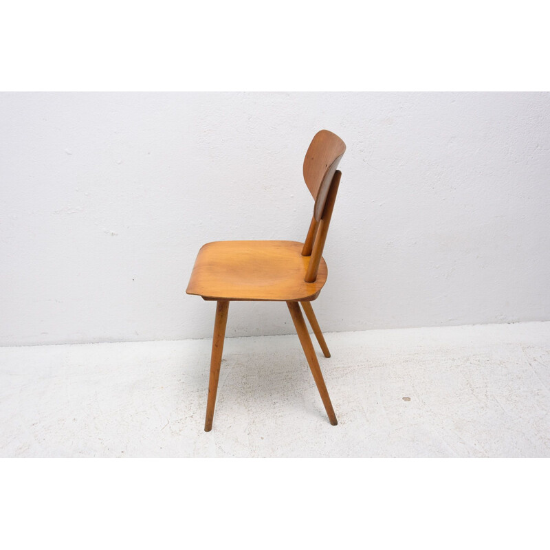 Satz von 4 Vintage-Stühlen aus Buchenholz von Ton, Tschechoslowakei 1960