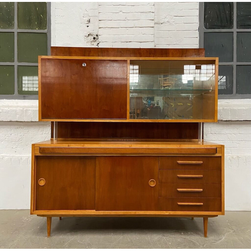 Vintage highboard with pull-out table, 1960s