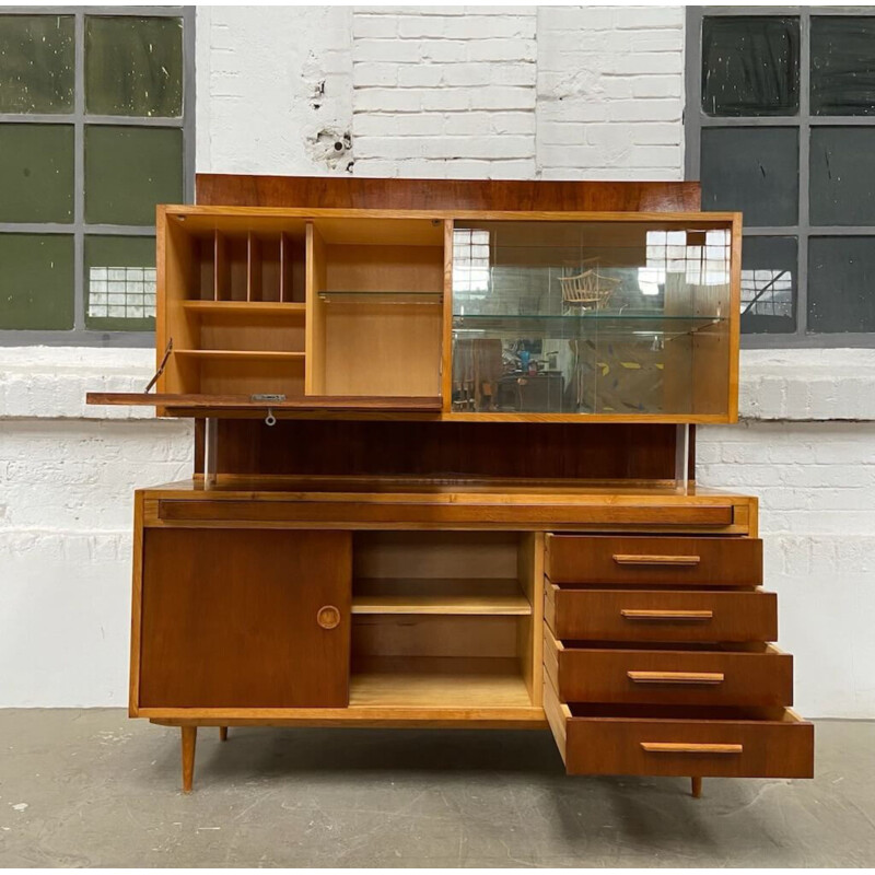 Vintage highboard with pull-out table, 1960s