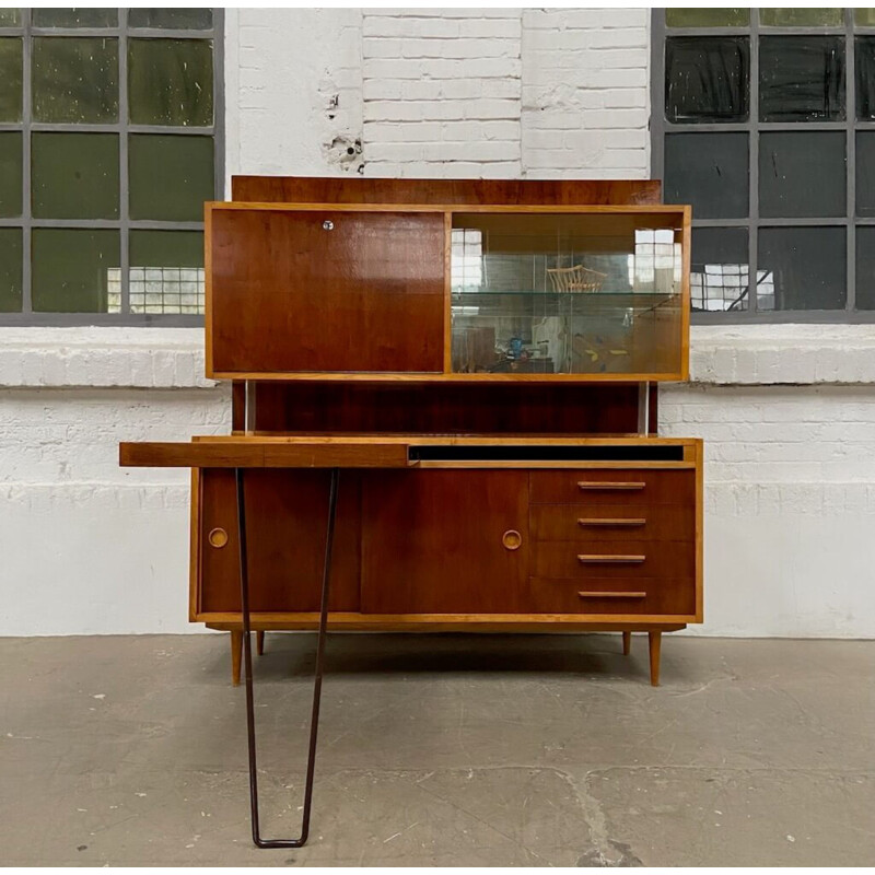 Vintage highboard with pull-out table, 1960s