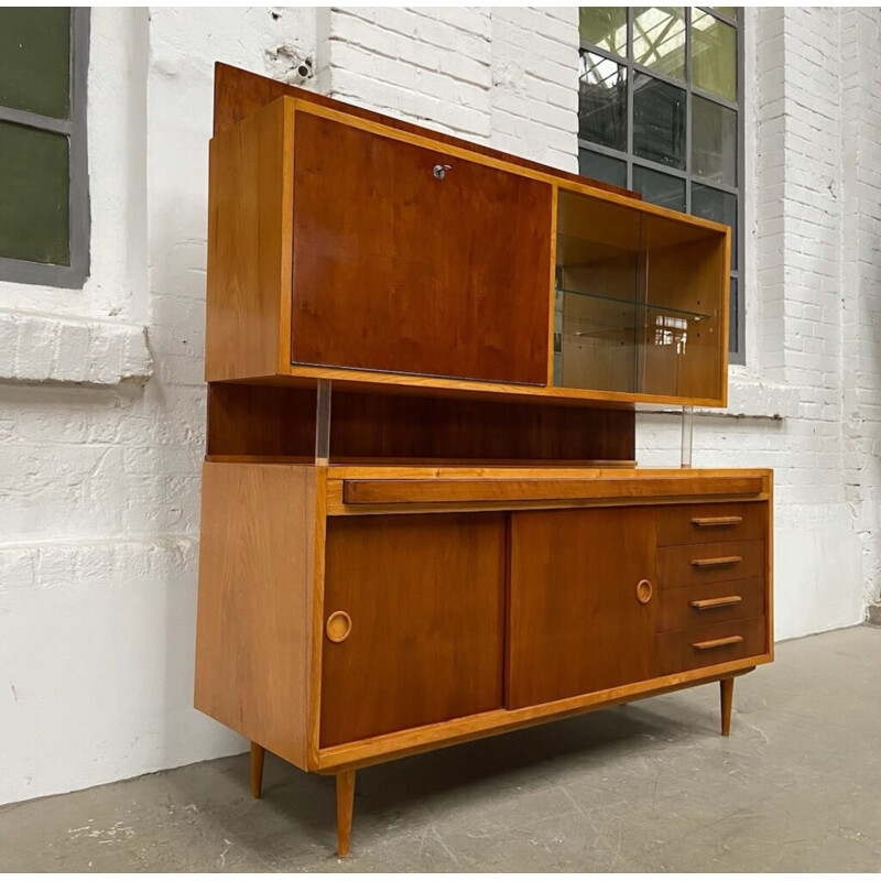 Vintage highboard with pull-out table, 1960s