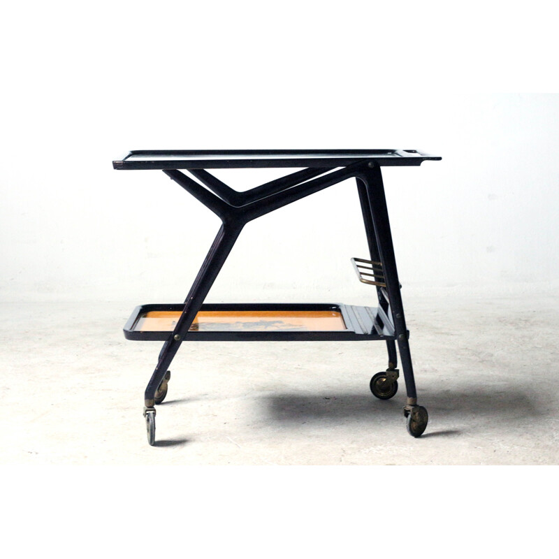 Vintage bar cart for drinks by Ico Parisi, Italy 1950